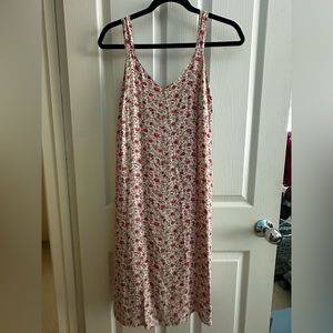 Cinnamon Girl, small, Made in Hawaii. White/multi-color short dress.